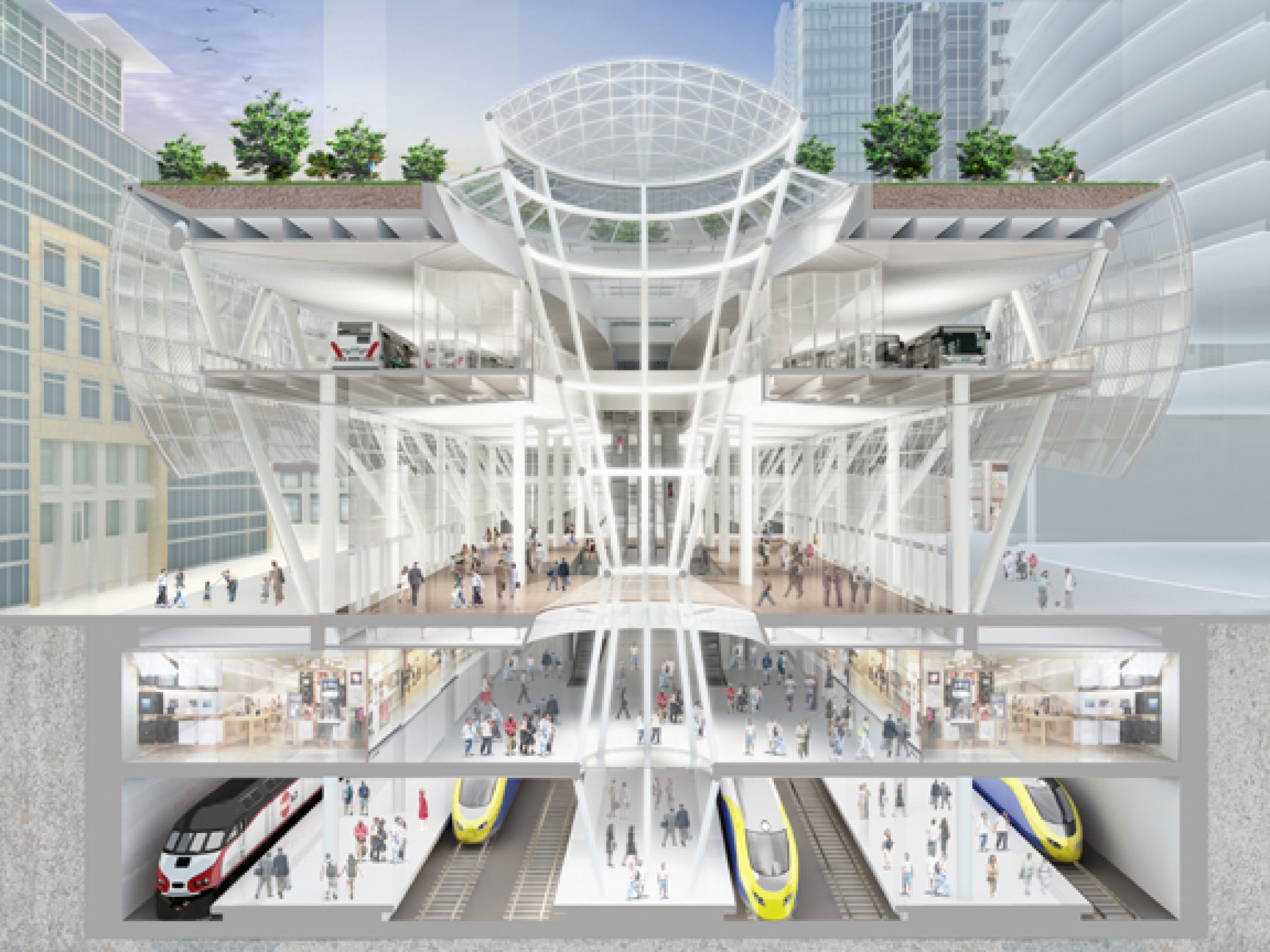 Концепция центра. Transbay Transit Center. Сан Франциско центр Трансбэй. Проект Трансбэй Транзит центр, Сан-Франциско. Подземный город проект.