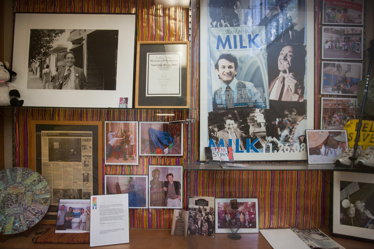 Harvey Milk Civil Rights Academy is named after California’s first openly gay elected politician, honored by a shrine in the hallway. Milk briefly worked as a teacher and made his name successfully campaigning against the 1978 Briggs Initiative, which would have required California schools to fire gay and lesbian teachers. Though the school named after him has experienced internal divisions and incidents of homophobia (Barry Schmell was once forced to delete anti-gay comments from the school’s Facebook page) today it is a key institution for the Castro’s diverse families and is a financial beneficiary of the annual Castro Street Fair. When the school was vandalized, neighborhood businesses and residents donated $15,000 through its well-designed website to help repair the damage and buy school supplies. Photo: Luke Thomas / San Francisco Public Press