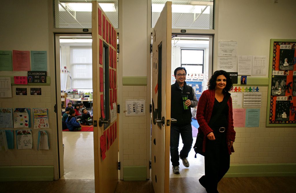 Parents are beginning their five months of tours at elementary schools. Photo by Anna Vignet