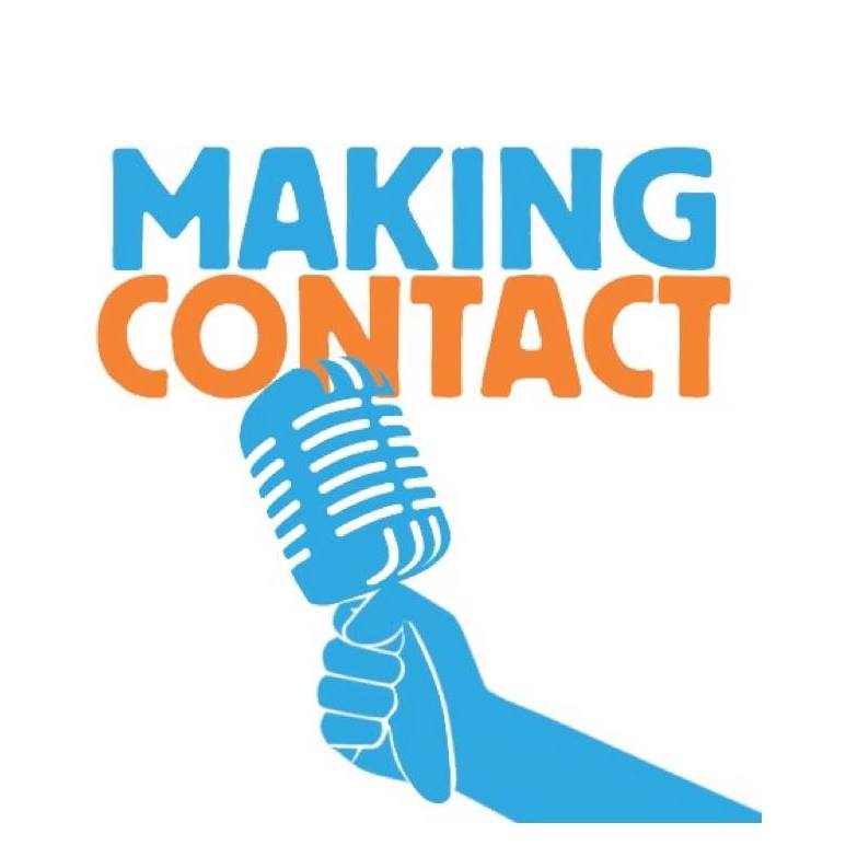 making contact logo orange