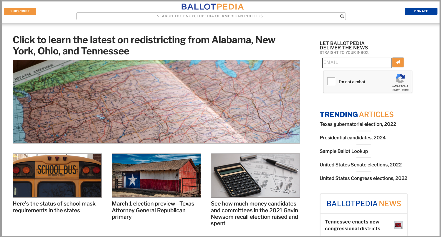 Ballotpedia Strives To Earn Voters’ Trust With Comprehensive Elections ...