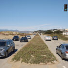 Vehicles drive along San Francisco’s the Upper Great Highway.